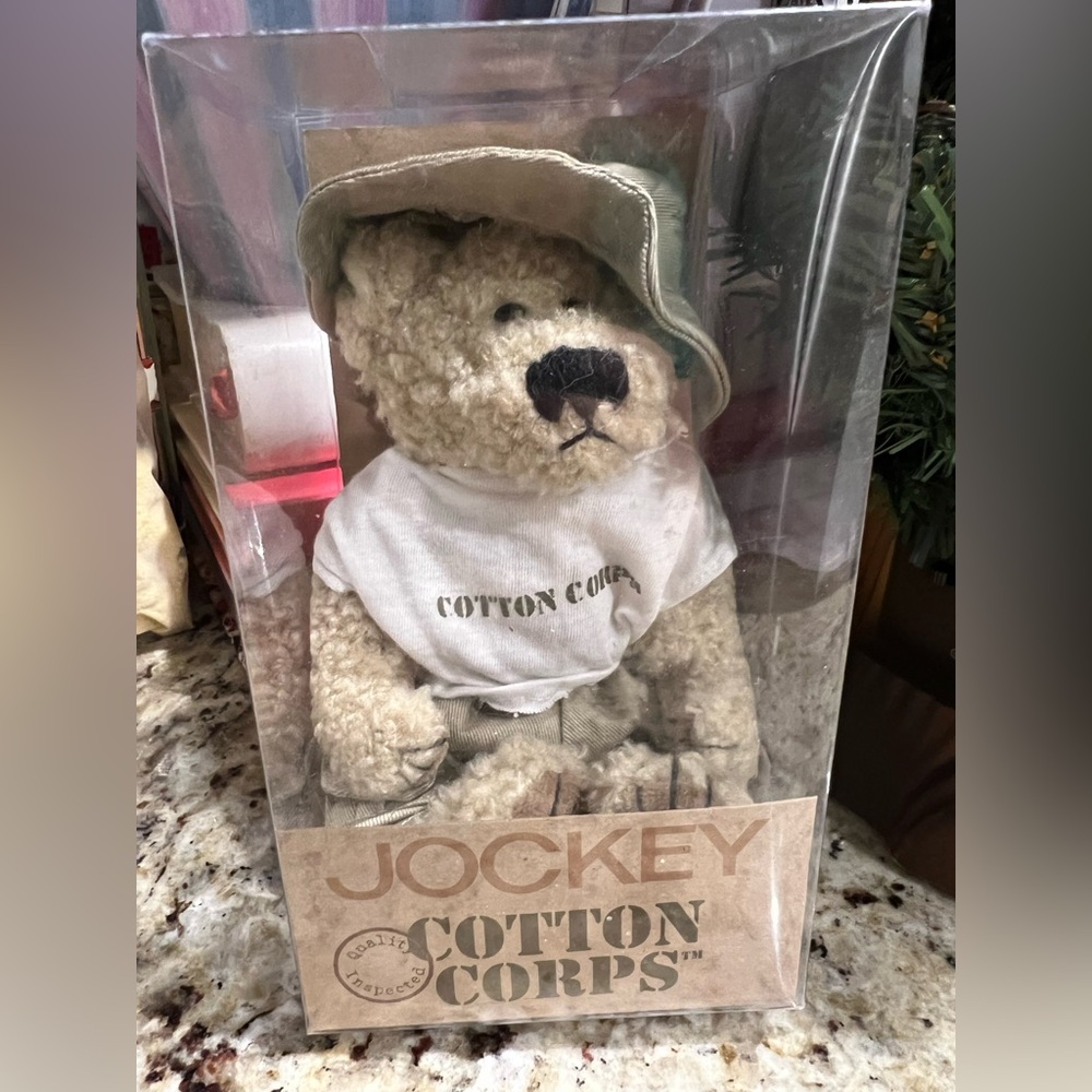 New in box Jockey cotton corps teddy bear.